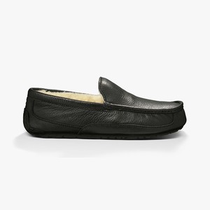 Ugg Ascot Leather Men Moccasins Black (2841JCFHL)